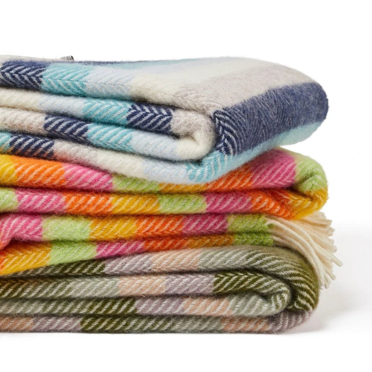 Plaid Vrolijk Gestreept - 150x183 - Nieuw Wol - Tweedmill UK by MoodCompanyNL