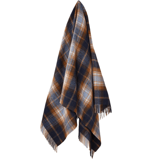 MoodCompanyNL - Plaid Winterton Merino Blauw - Merino Lamswol - 140x185 - Bronte by Moon Scotland - 6095646713715