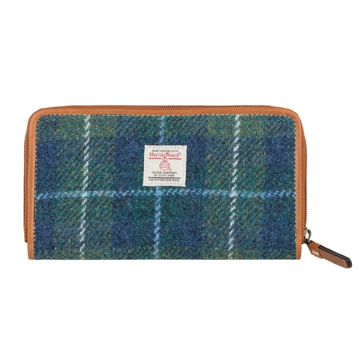 MoodCompanyNL - Portemonnee Blauw Tartan & Leer | 12 Pasjes | Das Impex - 5056703020710