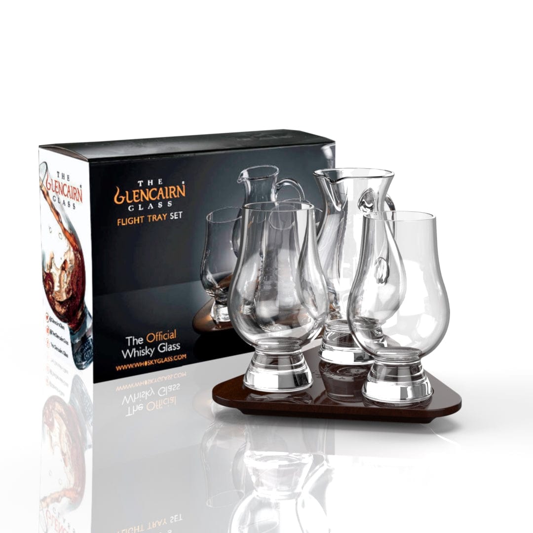 MoodCompanyNL - Proeverijset Dienblad met Waterkaraf en 2 Whiskyglazen - Glencairn Crystal Scotland - 8845130000980