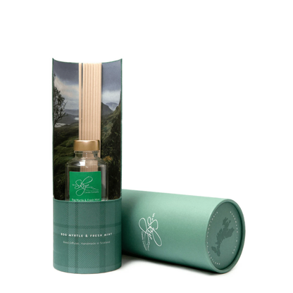 Reed Diffuser Mirte en Munt (Bog Myrtle & Fresh Mint) - 12 weken - Isle of Skye Candle by MoodCompanyNL