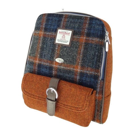 MoodCompanyNL - Rugzak Naver Grijs en Roestbruin - 33x29x14 - Harris Tweed - Glen Appin of Scotland - 5060959020875