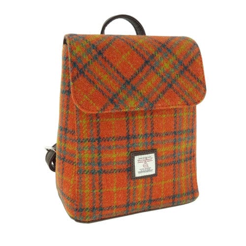 MoodCompanyNL - Rugzak Tummel Oranje - Mini - 26x21x12 - Harris Tweed - Glen Appin of Scotland - 5060631376375