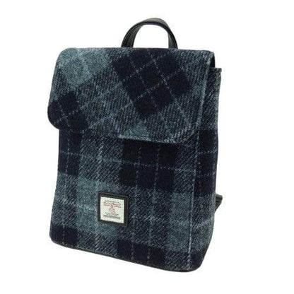 MoodCompanyNL - Rugzak Tummel Tartan Grijs Zwart - Mini - 26x21x12 - Harris Tweed - Glen Appin of Scotland - 5060631375613