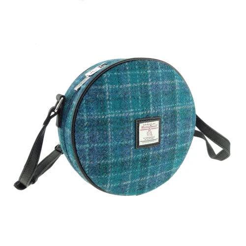 MoodCompanyNL - Schoudertas Bannock Blauw (Sea Blue) - Rond - Ritssluiting - Harris Tweed - Glen Appin of Scotland - 5060631372674