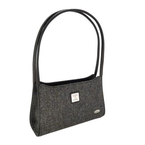 Mood Company - Schoudertas Fiddich Houtskool Grijs Visgraat - Small - Ritssluiting - Harris Tweed - Glen Appin of Scotland - 5061035014443