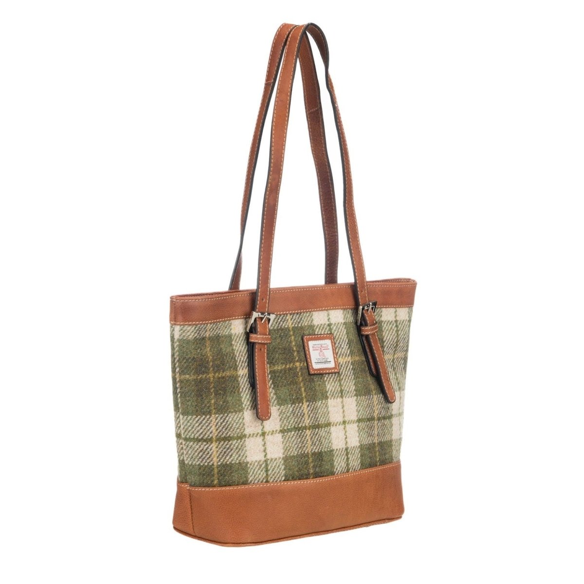 MoodCompanyNL - Schoudertas Groene Tartan & Leer | Karaktervol & Praktisch | Das Impex - 5056703026357