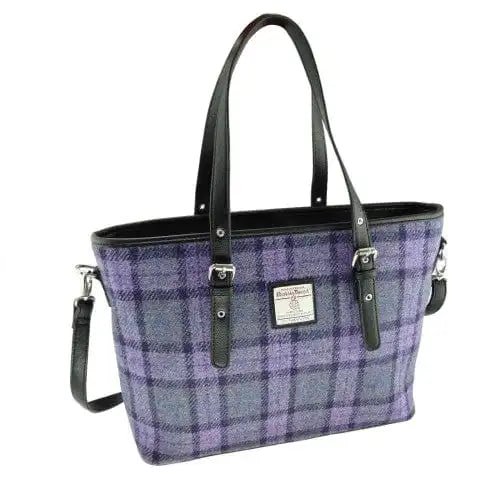 MoodCompanyNL - Schoudertas Spey Tote bag Paars - Groot - Ritssluiting - Harris Tweed - Glen Appin of Scotland - 5060631373343