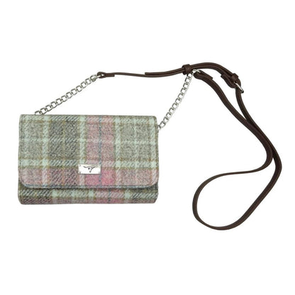 Schoudertas Strathy Zacht Roze Buchanan - Portemonnee - Harris Tweed - Glen Appin of Scotland by MoodCompanyNL