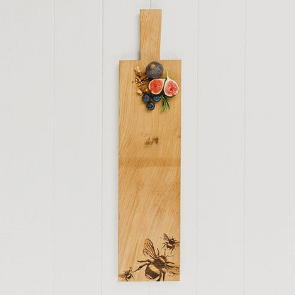 MoodCompanyNL - Serveerplank Bijen Lang - 60x15 - Schots Eikenhout - Scottish Made - 5060718710214