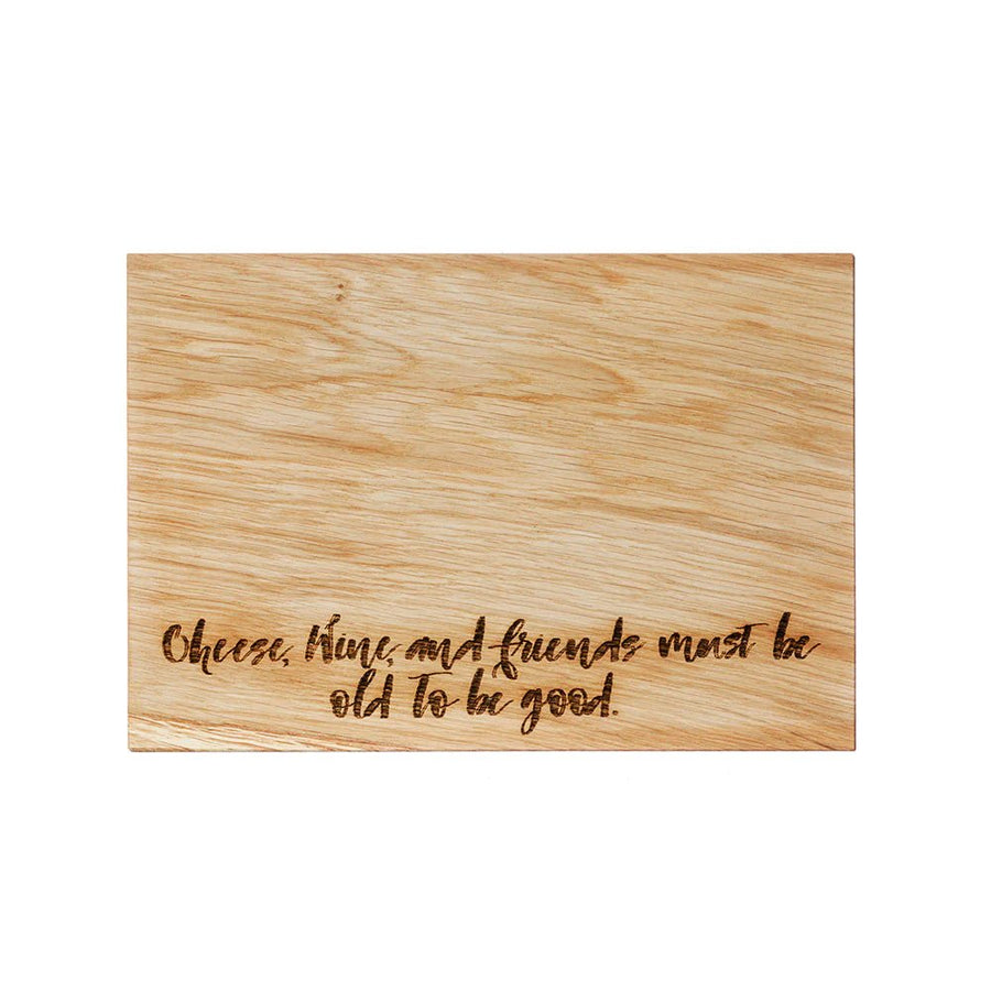 Mood Company - Serveerplank Cheese Wine and Friends - 30x20 - Schots Eikenhout - Scottish Made - 5060426288821