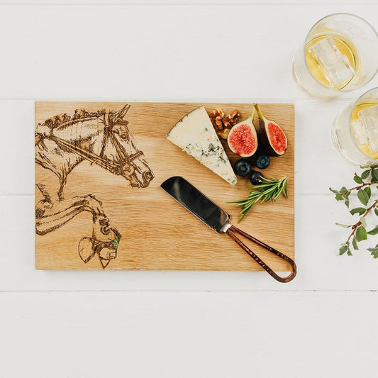 MoodCompanyNL - Serveerplank Paard - 30x20 - Schots Eikenhout - Scottish Made - 5060426289965