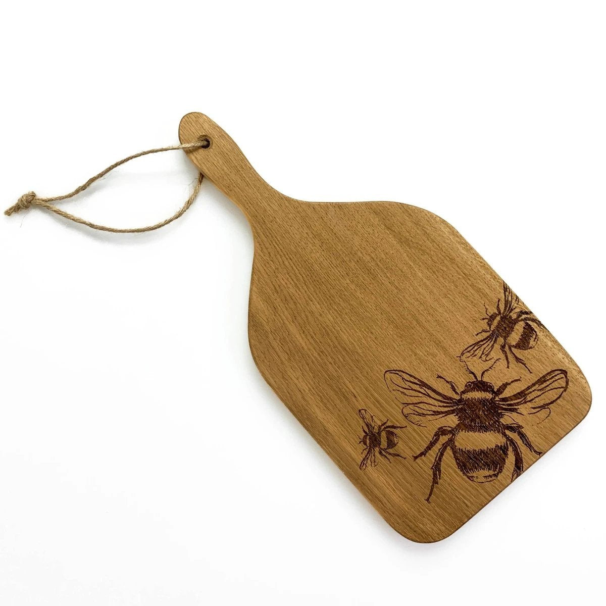 Serveerplank Peddel Bijen Small - 30x15 - Schots Eikenhout - Scottish Made by MoodCompanyNL