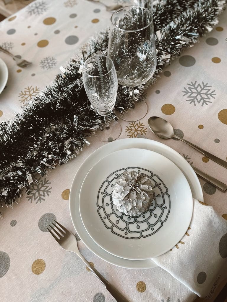 MoodCompanyNL - Servetten Sneeuwvlokje Wit - 40x40 - 2 stuks! - Katoen - Mood Company - SERVILLETAS