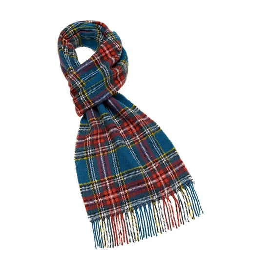 Mood Company - Sjaal Edinburgh Groen (Teal) - Meriono Lamswol - 25 x 190 - Bronte by Moon Scotland - 6095632360305