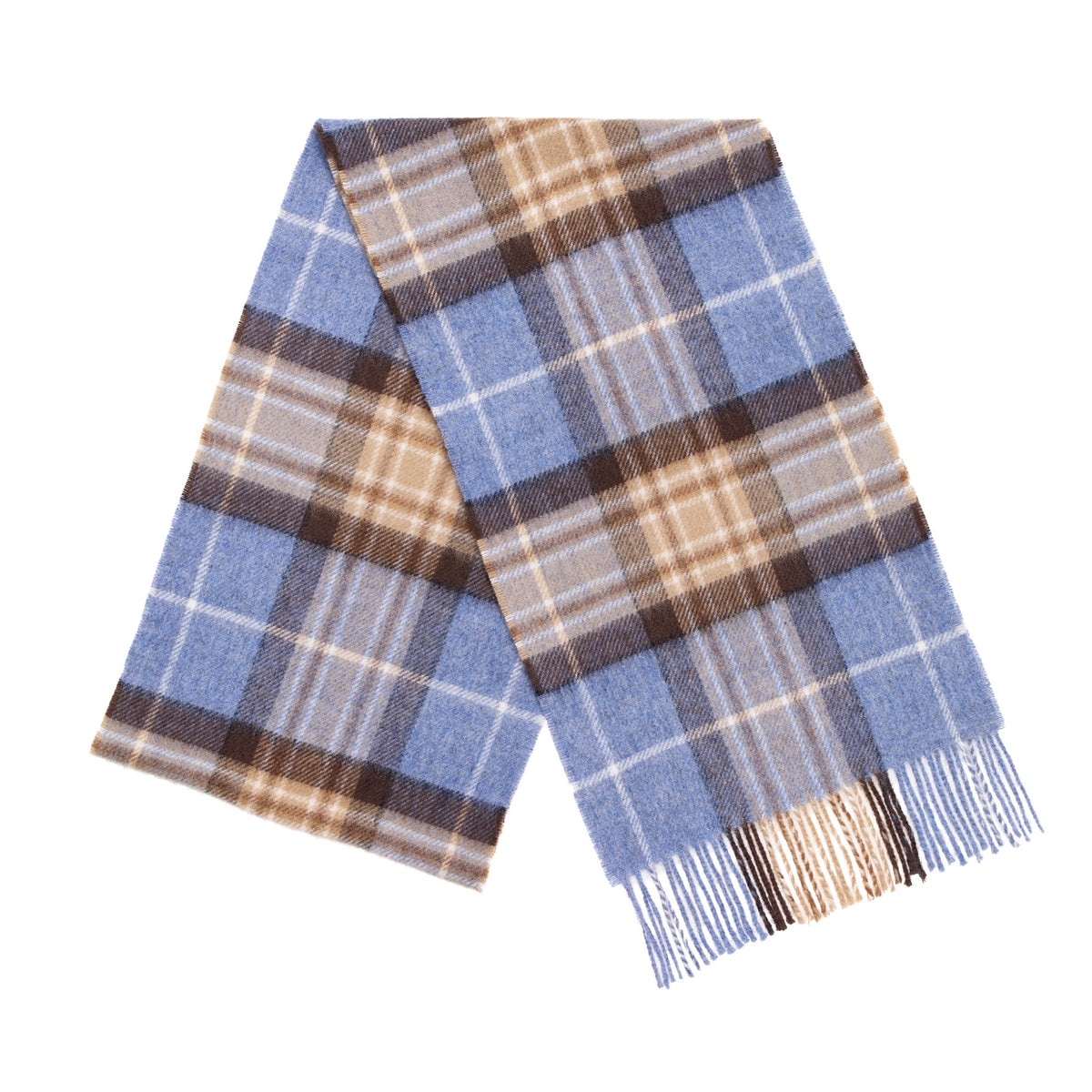 Mood Company - Sjaal Tartan Blue McKellar - Merino Lamswol - 25 x 190 - Bronte by Moon - 6151223666642