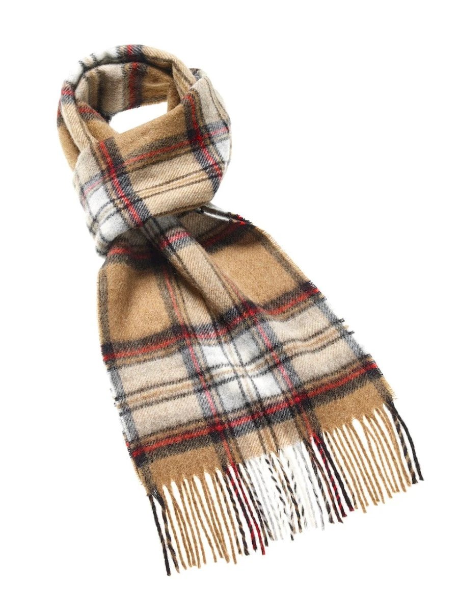 Mood Company - Sjaal Tartan Camel Stewart - Merino Lamswol - 25 x 190 - Bronte by Moon