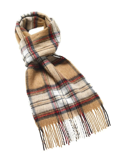 Mood Company - Sjaal Tartan Camel Stewart - Merino Lamswol - 25 x 190 - Bronte by Moon