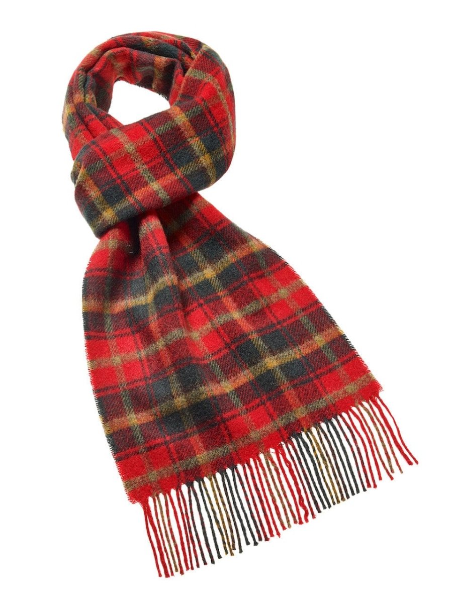 Mood Company - Sjaal Tartan Dark Maple - Meriono Lamswol - 25 x 190 - Bronte by Moon Scotland - 6095634227286
