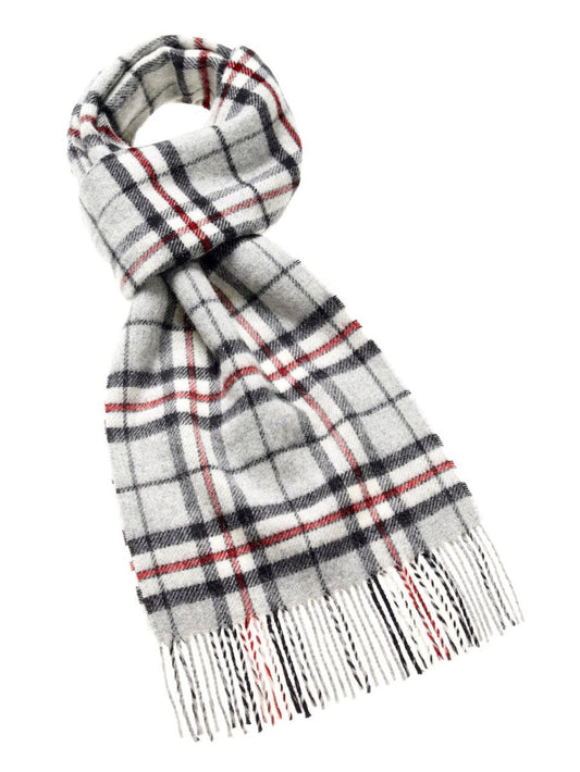 MoodCompanyNL - Sjaal Tartan Grey Thompson - Meriono Lamswol - 25 x 190 - Bronte by Moon Scotland - 6095633566515