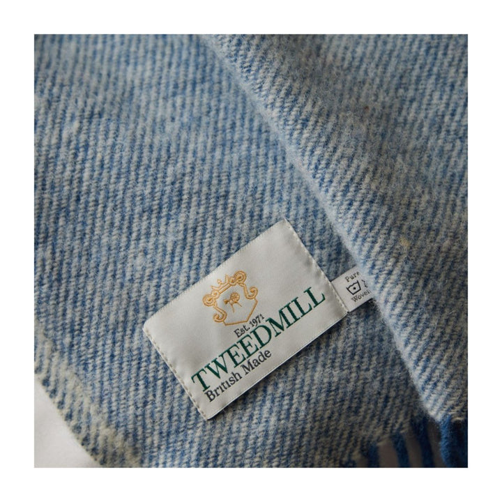 Mood Company - Sprei Paddock Check Blue Jay – Pure New Wool – 140x240 cm - Tweedmill - 5060958306208