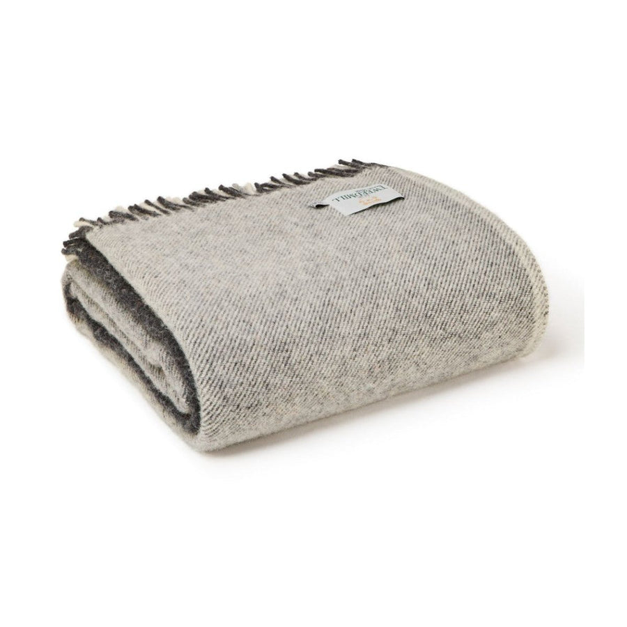 Mood Company - Sprei Paddock Check Charcoal – Pure New Wool – 140x240 - Tweedmill - 506095830622