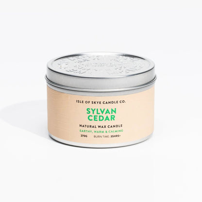 Geurkaars Sylvan Cedar Reisblik - 30 uur – berglucht voor onderweg - Isle of Skye Candle by Mood Company