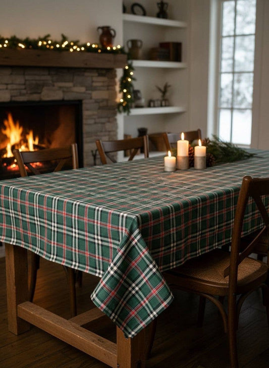 Mood Company - Tafelkleed Tartan Castle Groen - Katoen/Polyester - Bamar - 