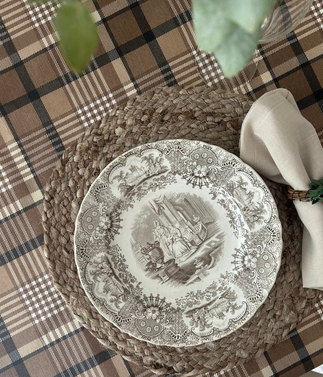 MoodCompanyNL - Tafelkleed Tartan Grijs Large - 140x220 - Katoen - Mood Company - 6095635529501