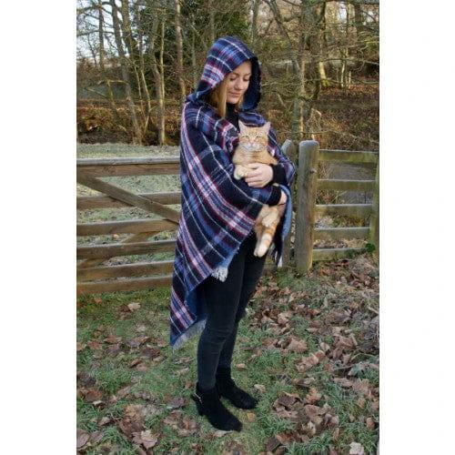 MoodCompanyNL - Tartan Poncho Blauw - Glen Appin of Scotland - 5060631374852