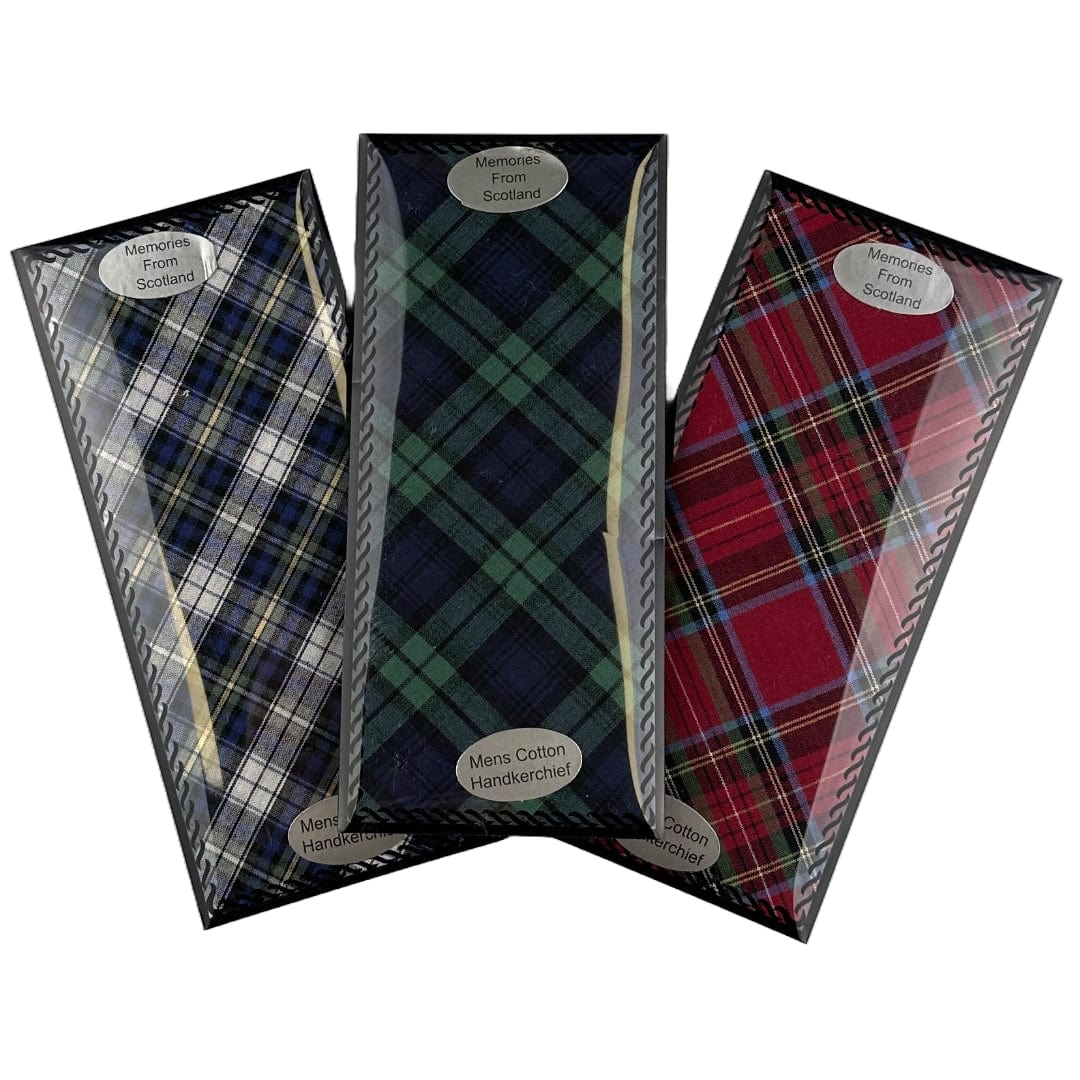MoodCompanyNL - Tartan zakdoeken set van 3 - Glen Appin of Scotland - 6095635189170