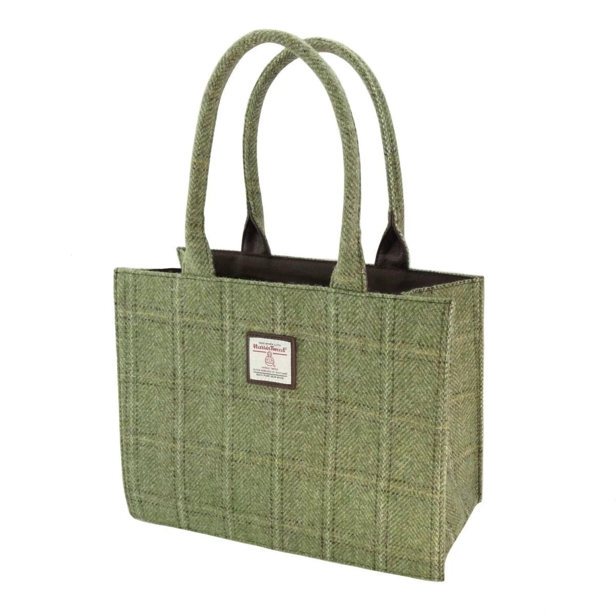 Tas Harris Tweed Shopper Glencoe Green Herringbone with Overcheck - 36x49x16 - Glen Appin of Scotland by MoodCompanyNL