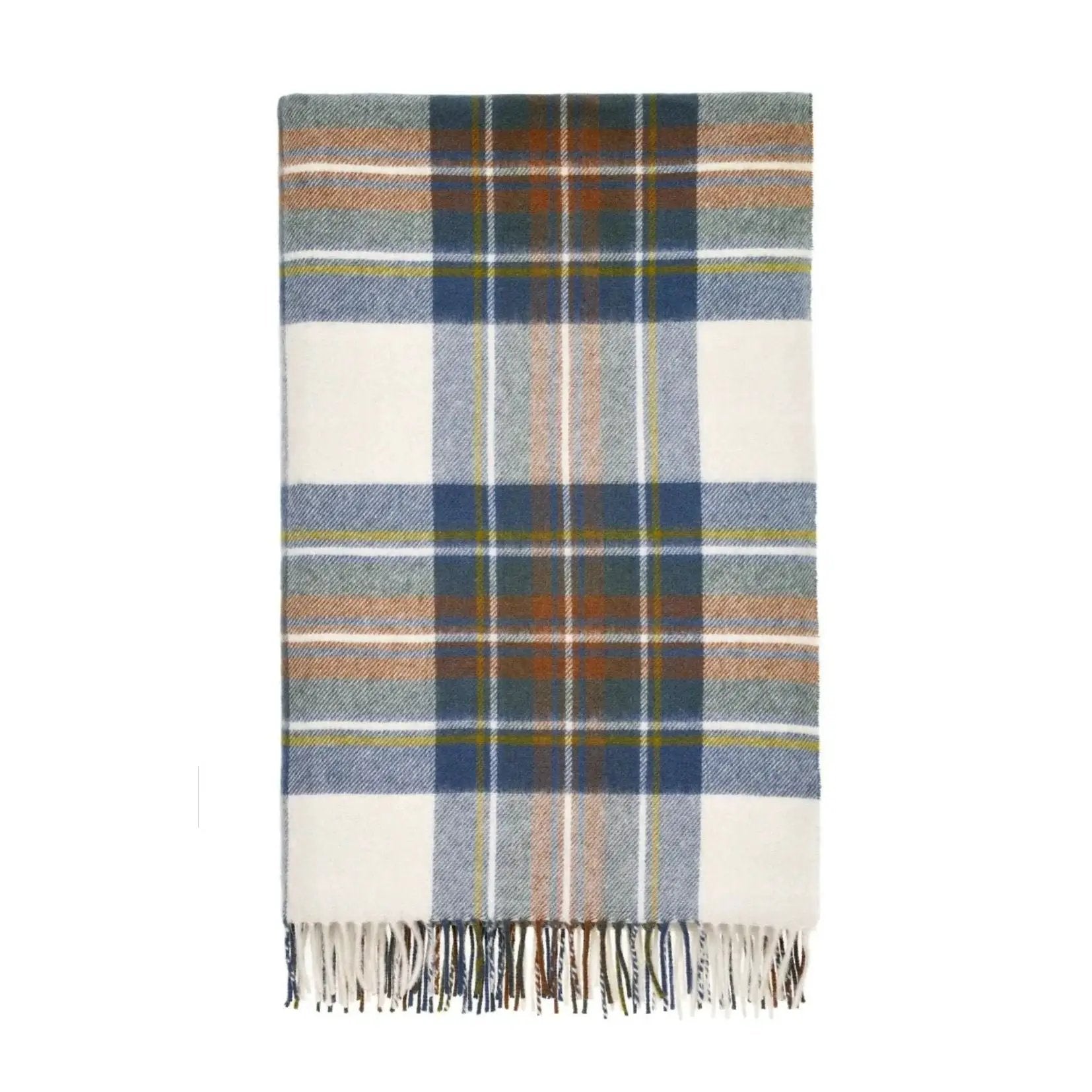 Plaid Tartan Muted Blue Stewart - Merino Lamswol - 140x185 - Bronte by Moon Scotland by MoodCompanyNL