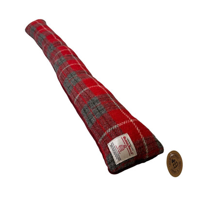 Mood Company - Tochtstopper Red/Grey - Harris Tweed - Handgemaakt - Caroline Wolfe Murray Scotland - Harris Tweed - Verzwaard - 95 - 100 cm - 6151217664678