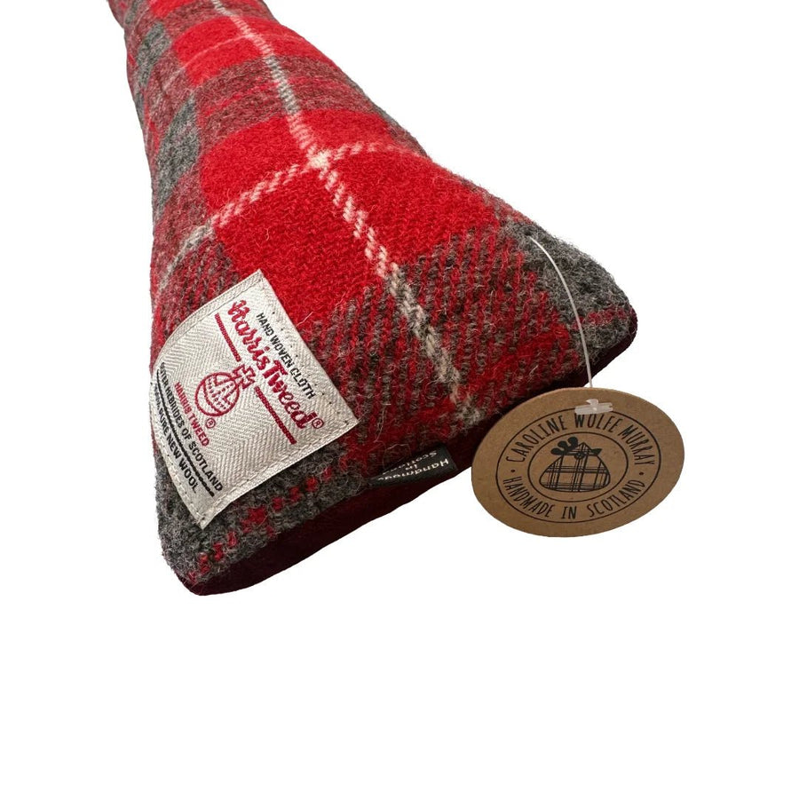 Mood Company - Tochtstopper Red/Grey - Harris Tweed - Handgemaakt - Caroline Wolfe Murray Scotland - Harris Tweed - Verzwaard - 95 - 100 cm - 6151217664678