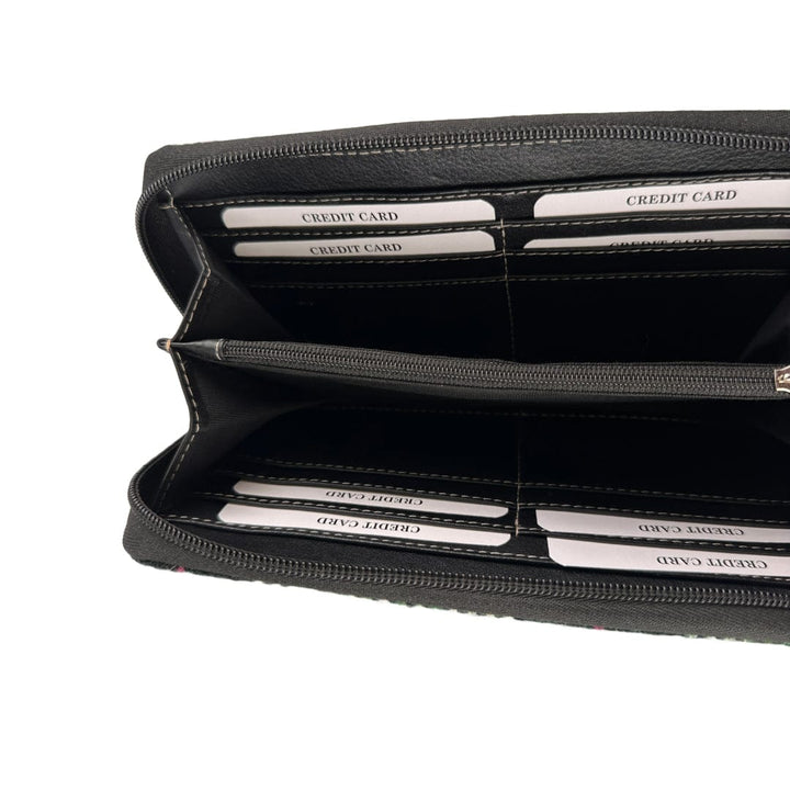 MoodCompanyNL - Travel Wallet Groen Tartan & Zwart Leer | Das Impex - 5056703020888