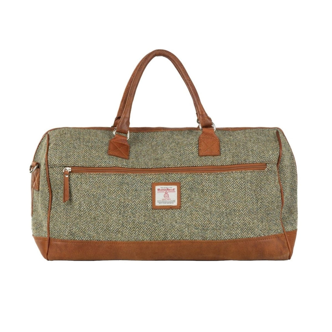 MoodCompanyNL - Travelbag Lichtbruine Tweed & Leer | Comfortabel & Stijlvol | Das Impex - 5056703023599