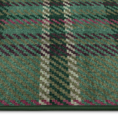 Mood Company - Vloerkleed Isla Smaragdgroen - Wasbaar Gerecycled - 75x220 - Phoenox Textiles UK - 5026134650244