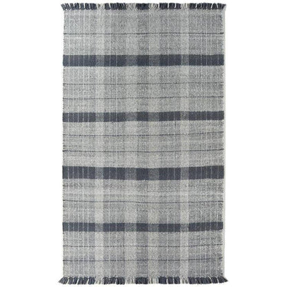 Mood Company - Vloerkleed Origins Highland Check Marineblauw - Gerecycled Polyester - 160x230 - Phoenox Textiles UK - 5026134517677