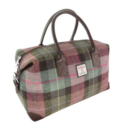 MoodCompanyNL - Weekendtas Esk Gedempt Groen & Paars Tartan - Harris Tweed - Glen Appin of Scotland - 5060959028123