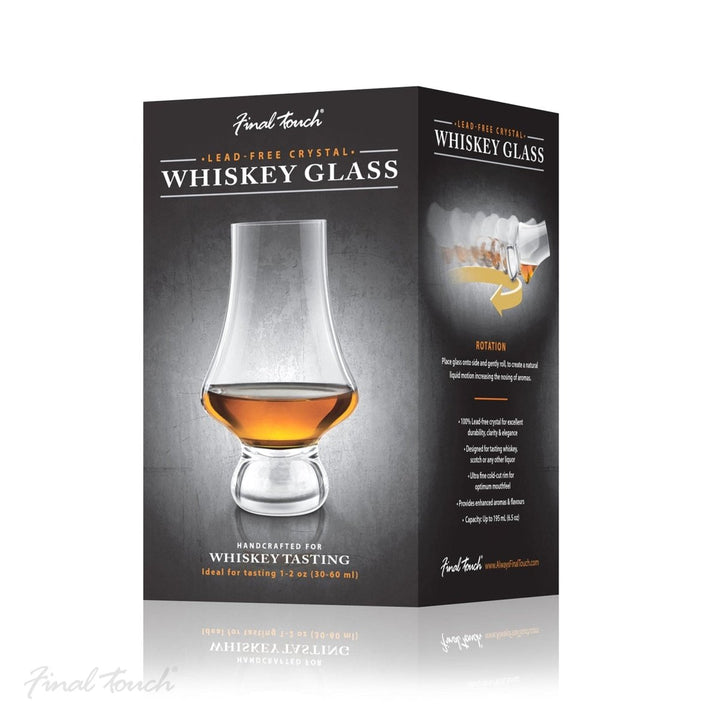 MoodCompanyNL - Whiskyglas - 195ml - Loodvrij kristal - Handgemaakt - Final Touch - 0886245012240