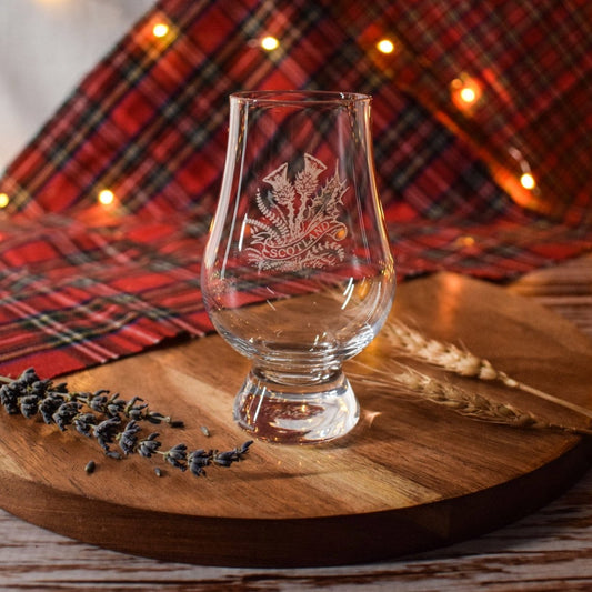 MoodCompanyNL - Whiskyglas Gegraveerd met Distel - Glencairn Crystal Scotland - 6091023629617