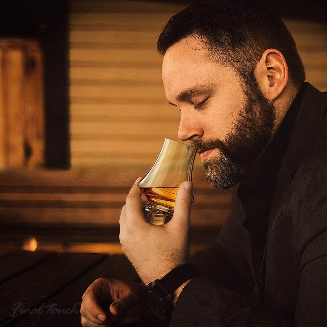 MoodCompanyNL - Whiskyglas set van 2 - 195ml - Loodvrij kristal - Handgemaakt - Final Touch - 0886245012264