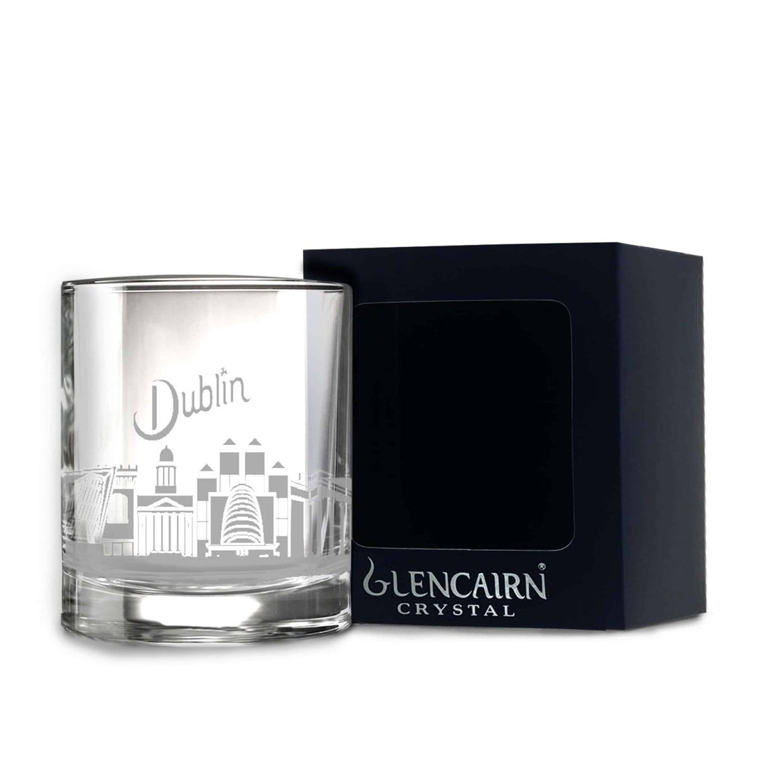 MoodCompanyNL - Whiskyglas Skyline Dublin - Gegraveerd - Glencairn Crystal Scotland - 6151206399376