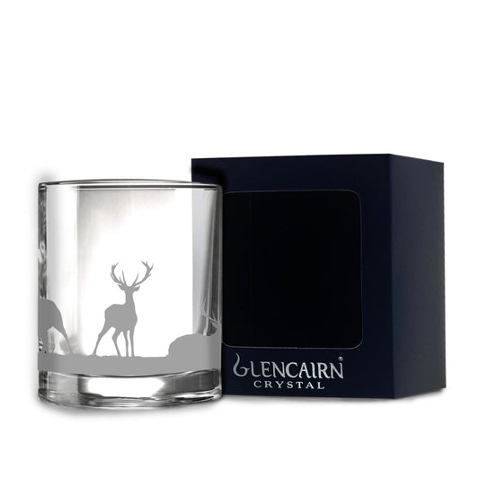 MoodCompanyNL - Whiskyglas Skyline Edelherten - Gegraveerd - Glencairn Crystal Scotland - 6095649246203