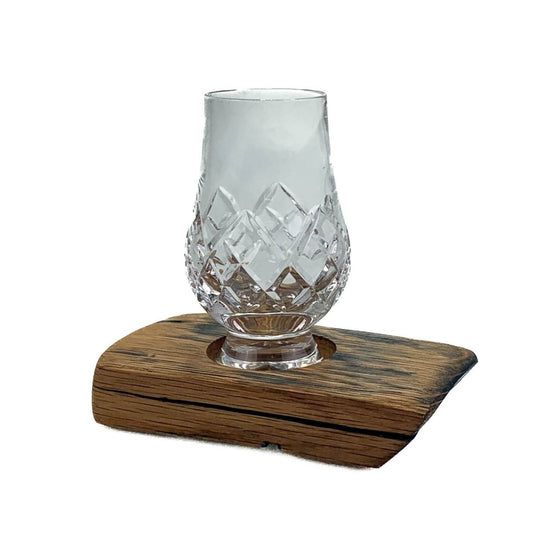 MoodCompanyNL - Whiskyglashouder van oude whiskyvaten met 1 Glencairn Cut Whiskyglas - Darach en Glencairn Crystal Scotland - 6091026646611