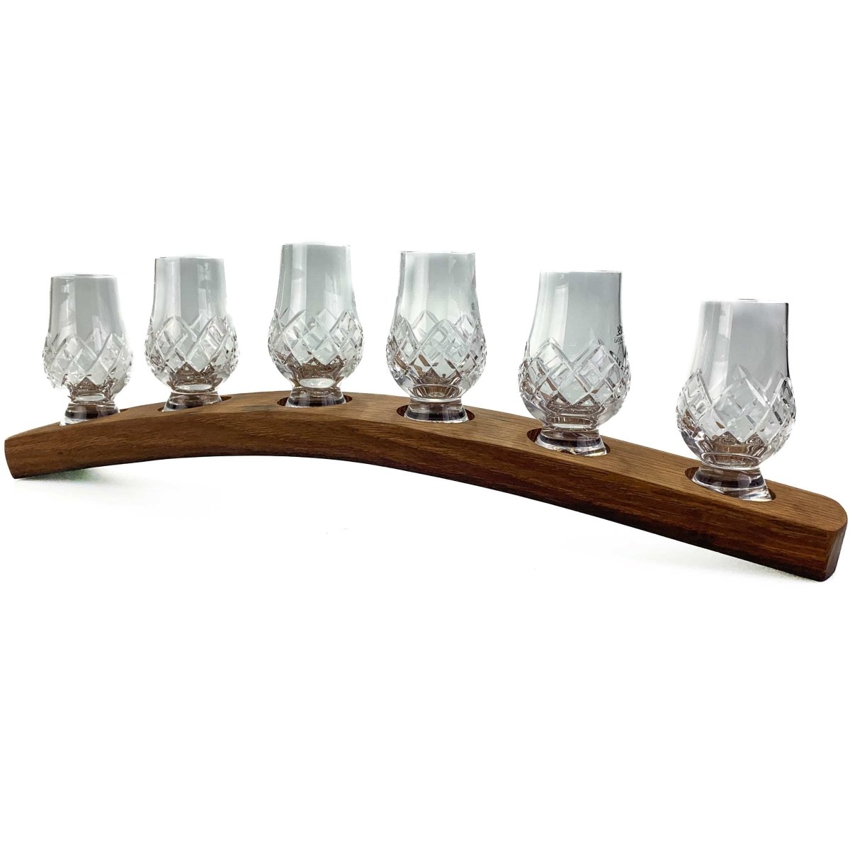 MoodCompanyNL - Whiskyglashouder van oude whiskyvaten met 6 Glencairn Cut Whiskyglazen - Darach en Glencairn Crystal Scotland - 6091041666663