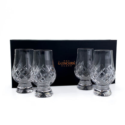 MoodCompanyNL - Whiskyglazen Cut 4 stuks - Geschenkverpakking - Loodkristal - Glencairn Crystal Scotland - 6151215861802