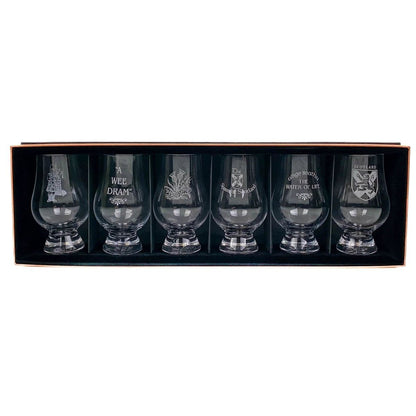 MoodCompanyNL - Whiskyglazen gegraveerd SCOTLAND 6 stuks - Glencairn Crystal Scotland - 6091032834842