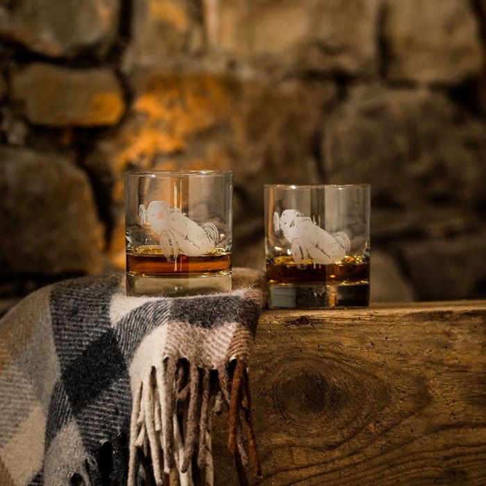 MoodCompanyNL - Whiskyglazen Gegraveerd Vintage Autosport 2 stuks - Just Slate Company Scotland - 5060949558524